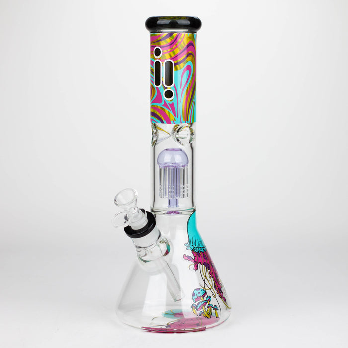 Infyniti Untamed 14" 7mm Classic Beaker Water Bong Jelly Fish