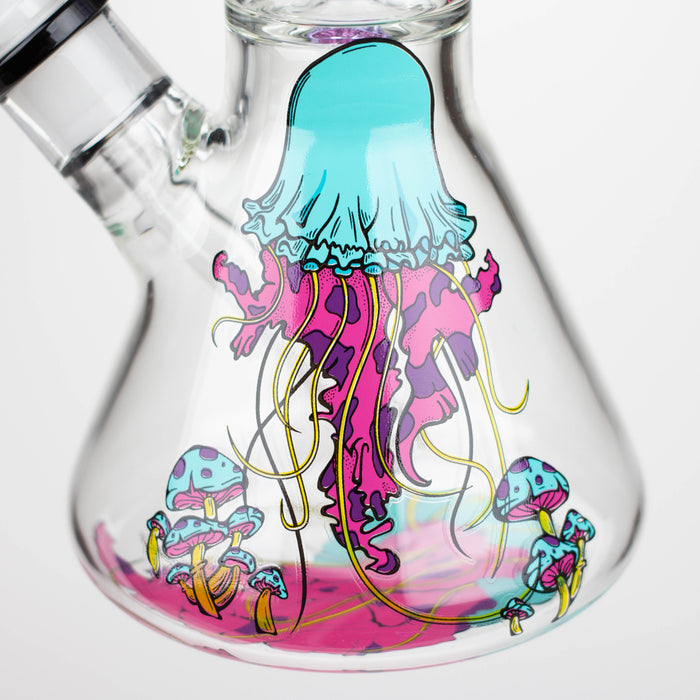 Infyniti Untamed 14" 7mm Classic Beaker Water Bong - Jelly Fish