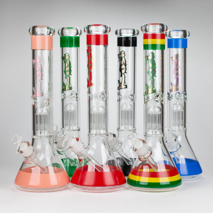 Kush 15" Tree Percolator 7mm Glass Bong all colours