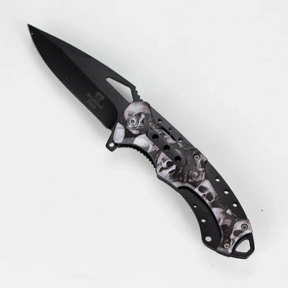 Snake Eye - 8" Outdoor Rescue Hunting Knife - Skull