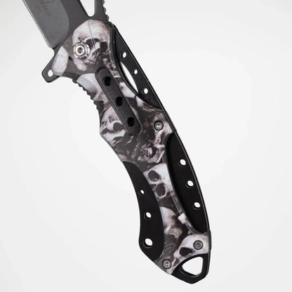 Snake Eye - 8" Outdoor Rescue Hunting Knife - Skull