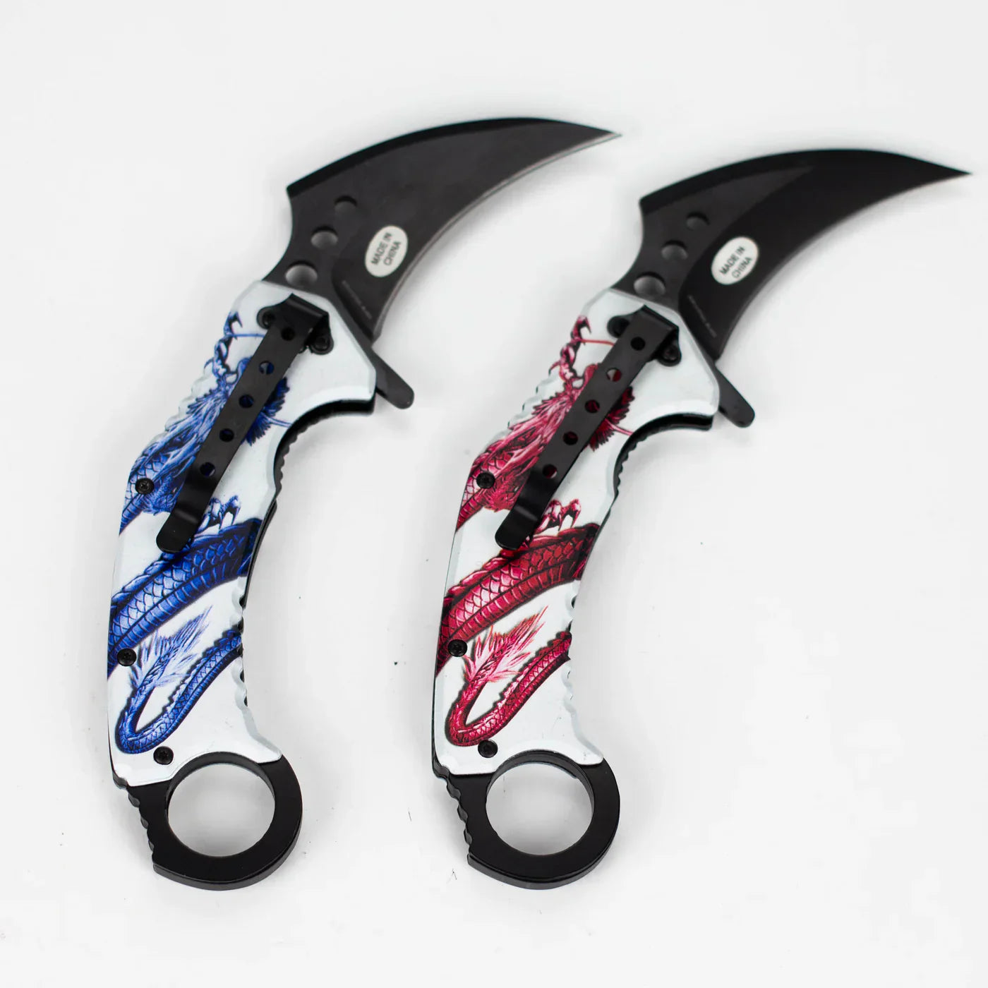 Snake Eye - 3" Folding Karambit Blade - Dragon Design