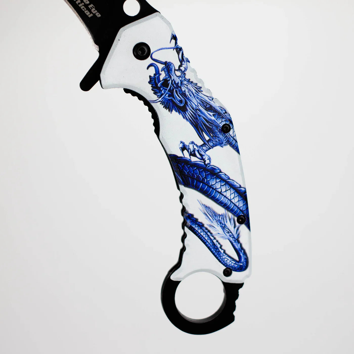Snake Eye - 3" Folding Karambit Blade - Dragon Design