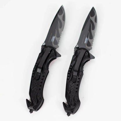 Snake Eye - 8.5" Outdoor Rescue Hunting Knife - Scorch