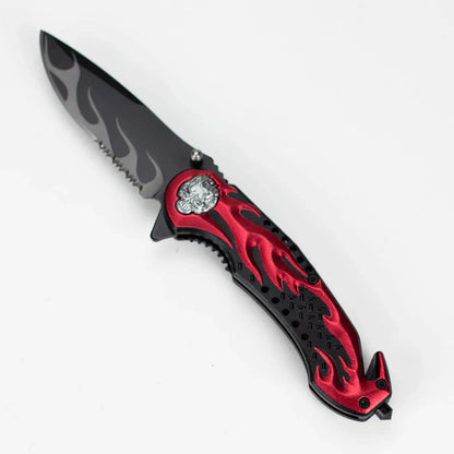 Snake Eye - 8.5" Outdoor Rescue Hunting Knife - Scorch
