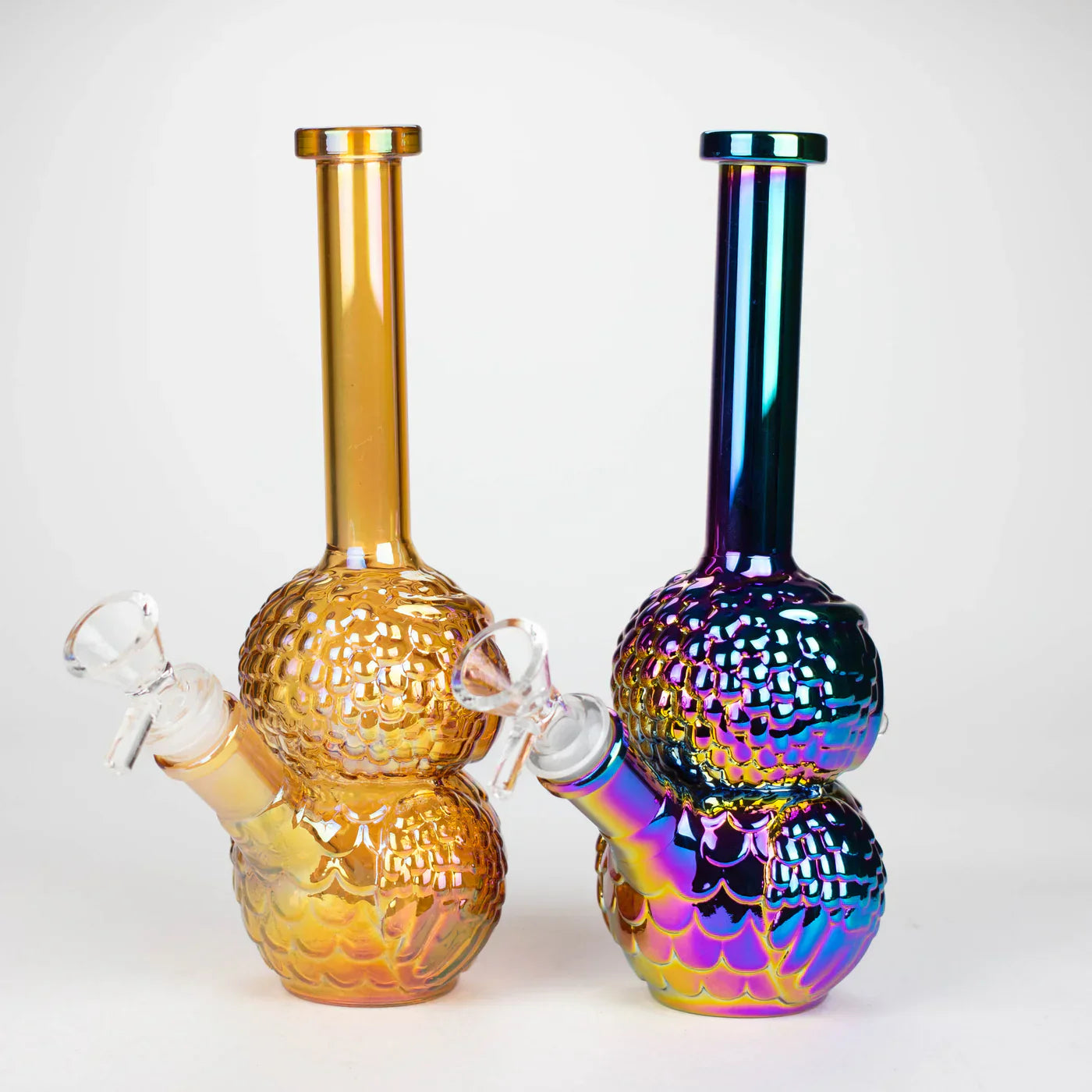 9" Owl Electroplate Glass Bong