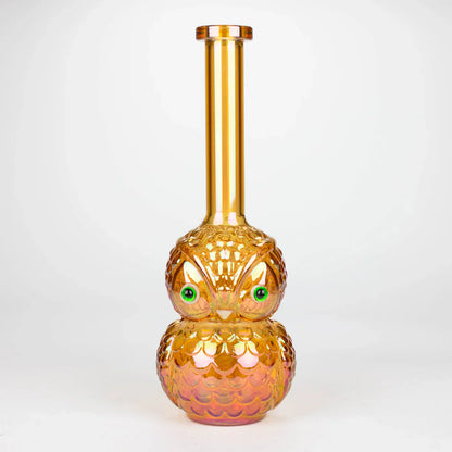 9" Owl Electroplate Glass Bong