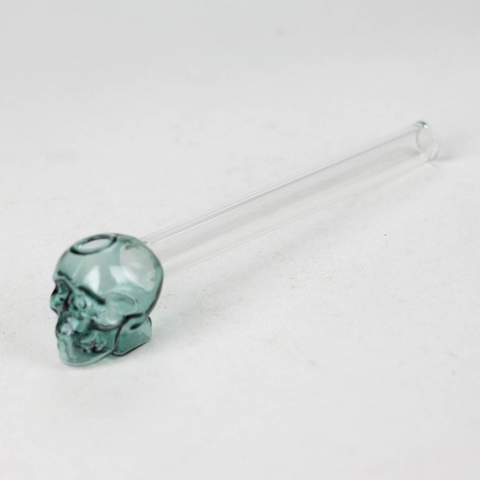 5.5" Glass Skull Oil Burner Pipe