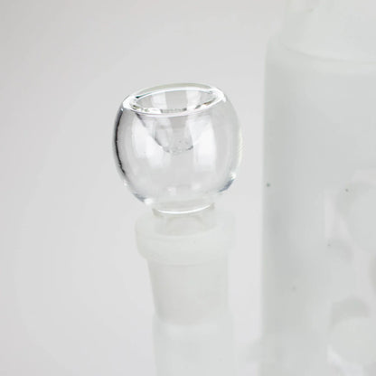 14" Glow In The Dark Straight Tube glass Bong With Honey Comb Diffuser