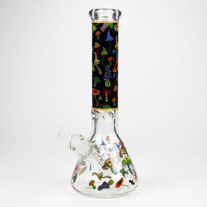 14" 9mm Glow in the Dark Mushroom Beaker Bong