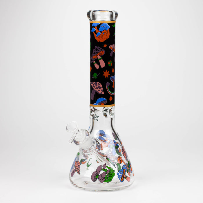 14" 9mm Glow in the Dark Mushroom Beaker Bong