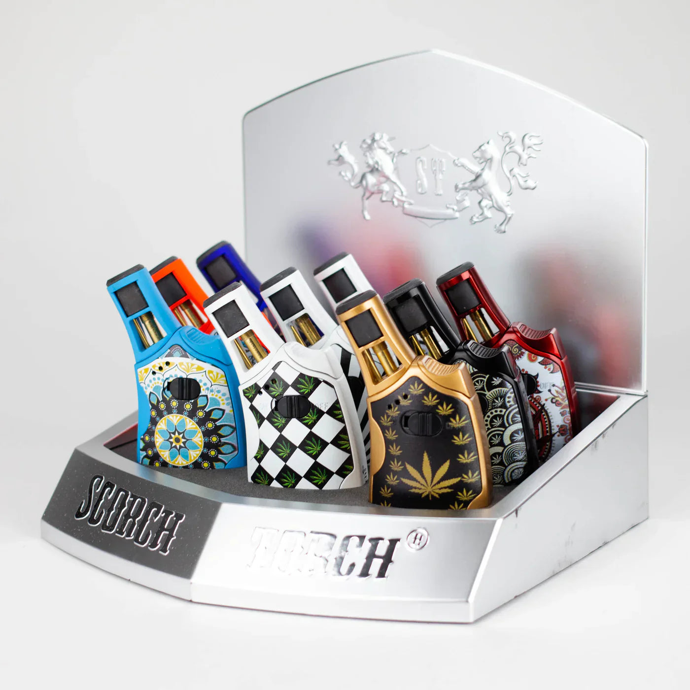 Scorch Torch – Mandala Leaf Designs Single Flame Torch Lighter