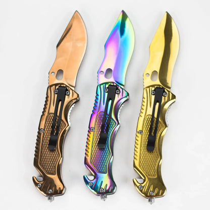 8.5" Foldable Pocket Knife - Metallic Elegance