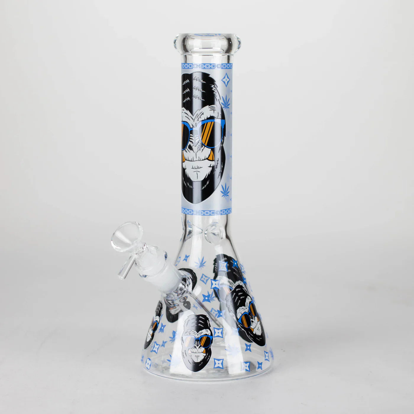 10" Gorilla Designs Glow In The Dark Beaker Bong