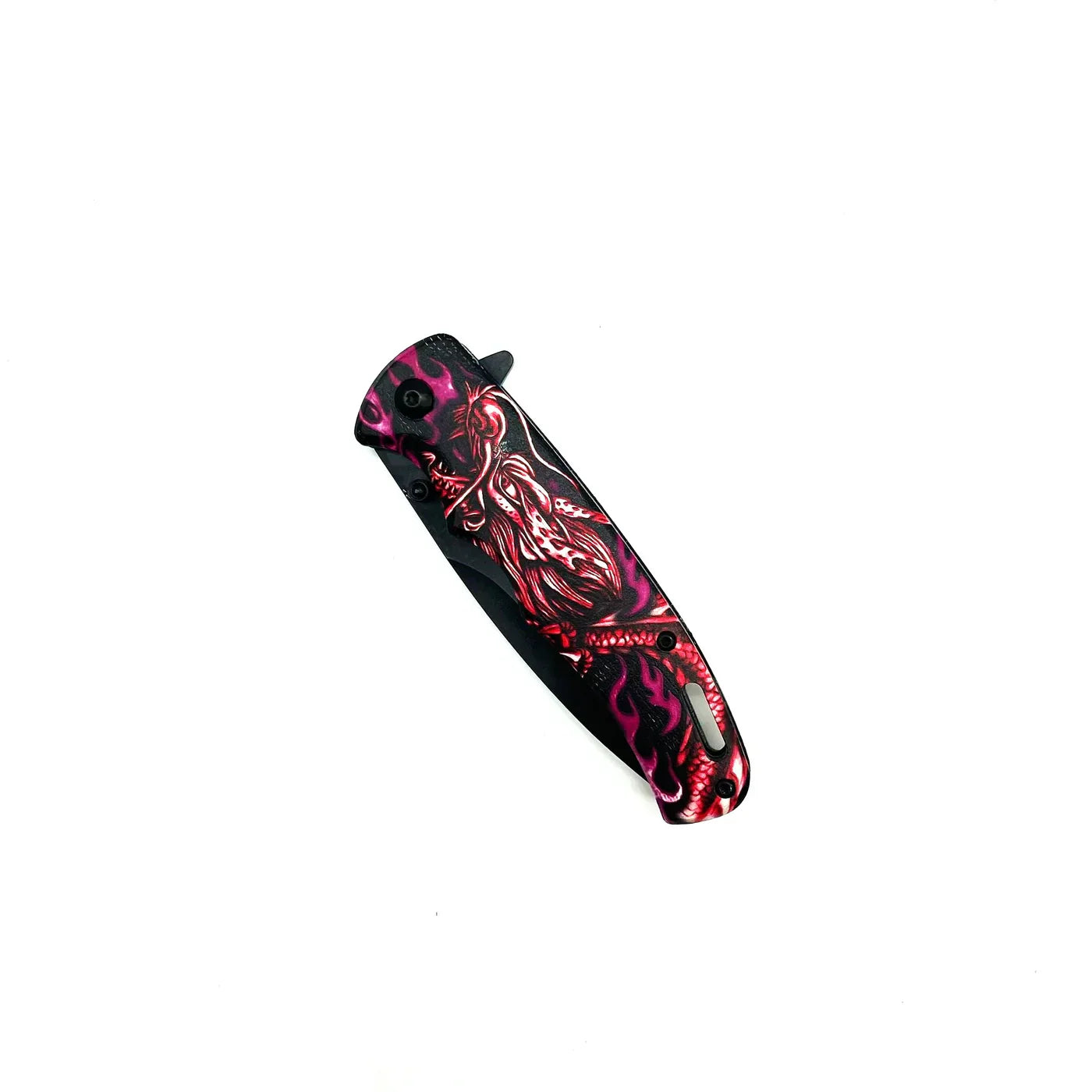 Snake Eye - 8.5" Foldable Pocket Knife - Fire Breather
