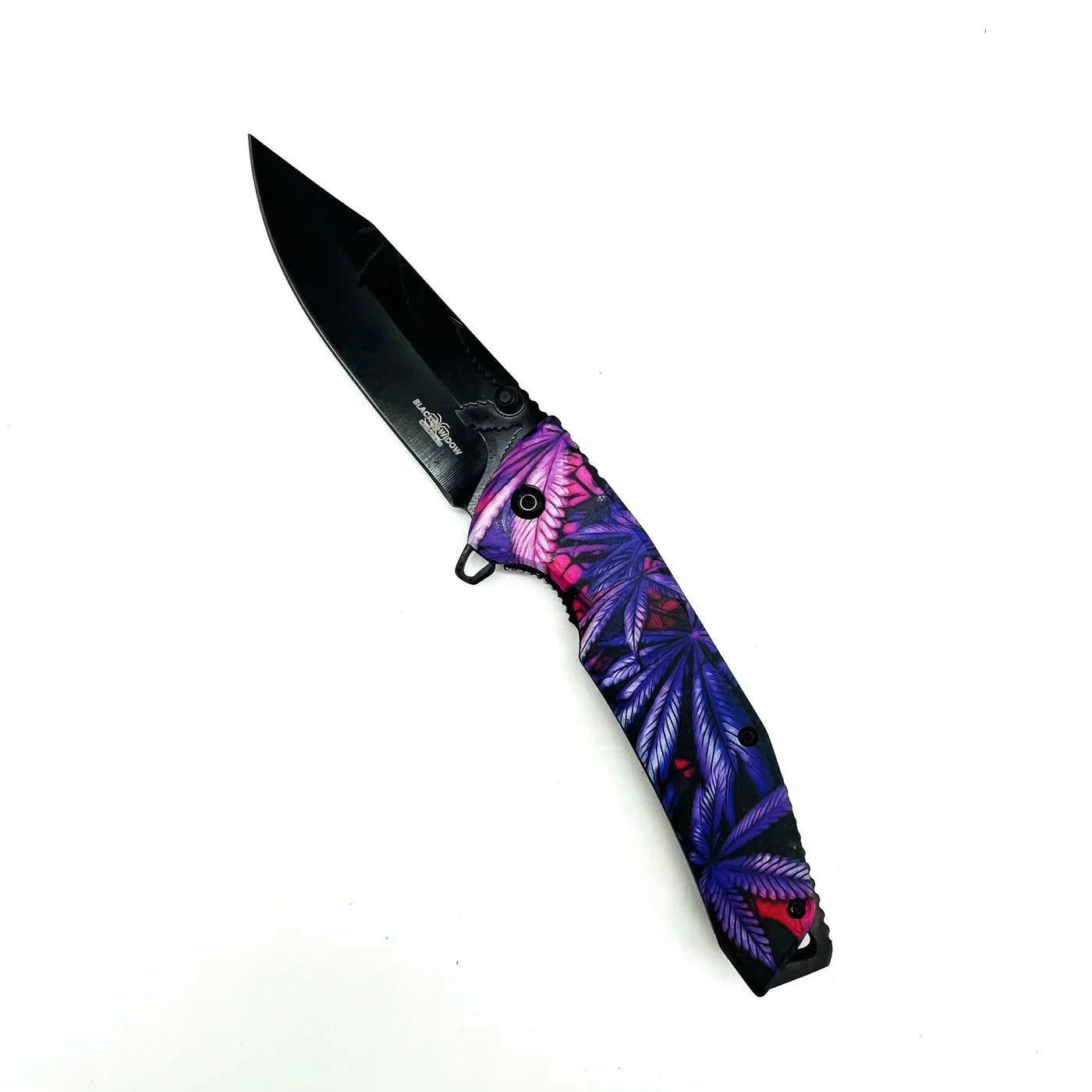 Black Widow - 8.5" Foldable Pocket Knife - Bloom
