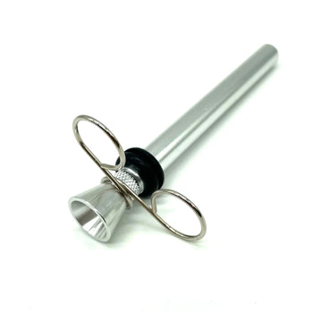 Metal Bowl Slide 4" with Pinch and Rubber Grommet