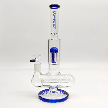 Fortune - 14" Double Inline Stemless to Grid Percolator Bong