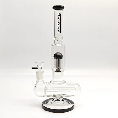 Fortune - 14" Double Inline Stemless to Grid Percolator Bong