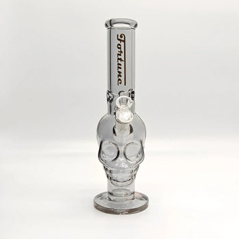 Fortune - 14" 7mm Electroplated Skull Glass Bong