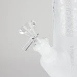 11″ Straight Tube Classic Frosted Glass Bong - Pattern 2