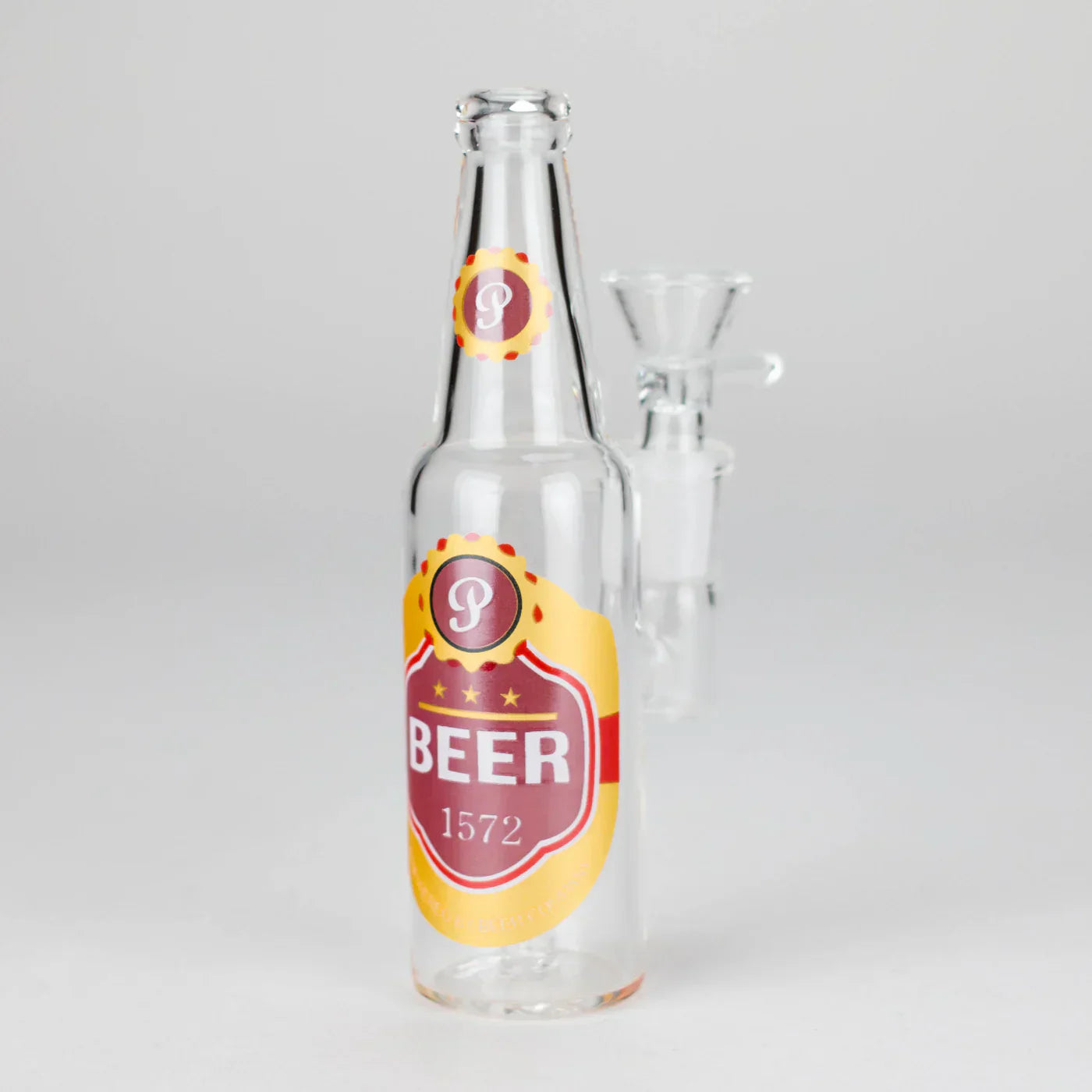 6″ Beer Bottle Design Glass Bong