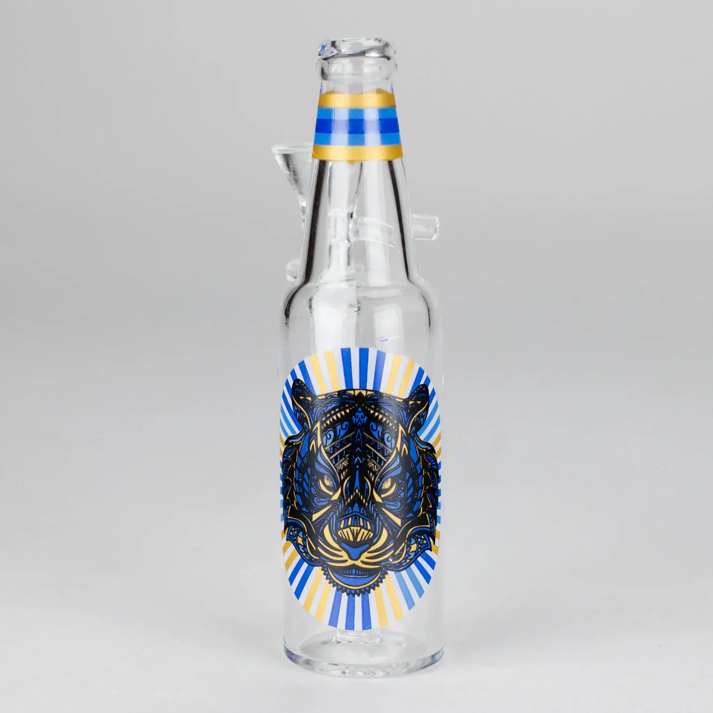 6″ Beer Bottle Design Glass Bong