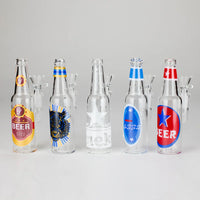 6″ Beer Bottle Design Glass Bong