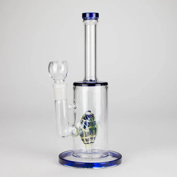 10" Glass Water Pipe w/ Fish Water Diffuser
