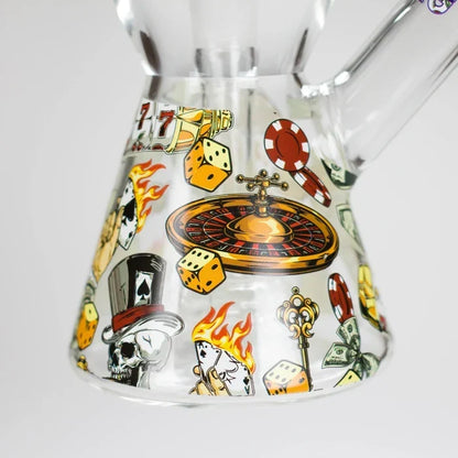 Haze - 8" Gambling Blue Glass Bong Bubbler