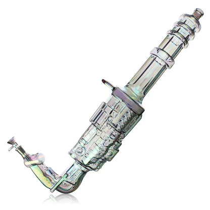 Fortune - 24" Electroplated Gatling Gun Glass Bong w/ Hardwood Stand