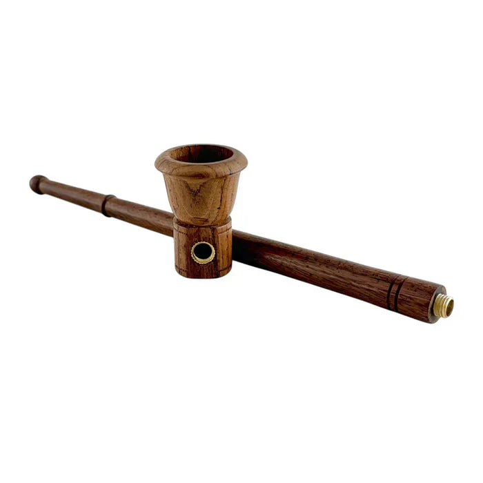 9" Classic Long-Style Design Wooden Pipe