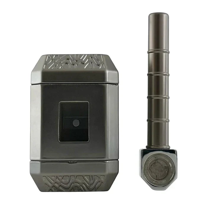 Hammer Style 4-Pc Metal Grinder w/ Built-In Pipe