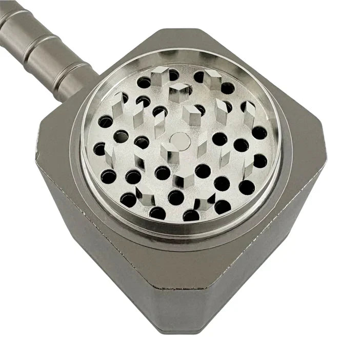 Hammer Style 4-Pc Metal Grinder w/ Built-In Pipe