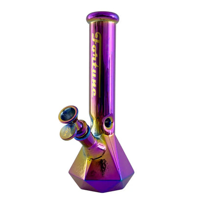 10" Geometric Hexagon Electroplated Glass Bong