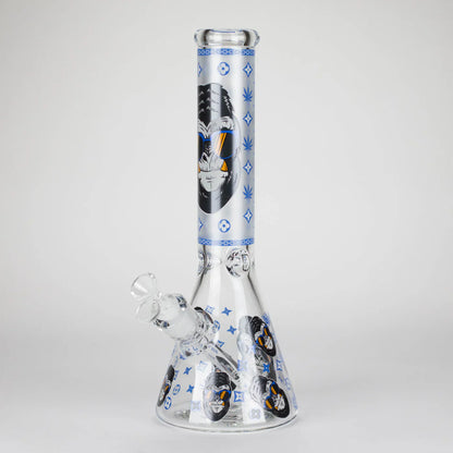 14" 7mm Gorilla Designs Glow In The Dark Beaker Bong