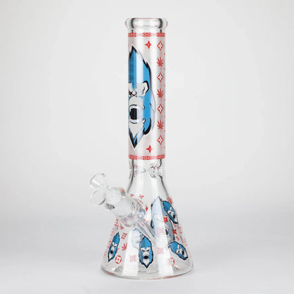 14" 7mm Gorilla Designs Glow In The Dark Beaker Bong