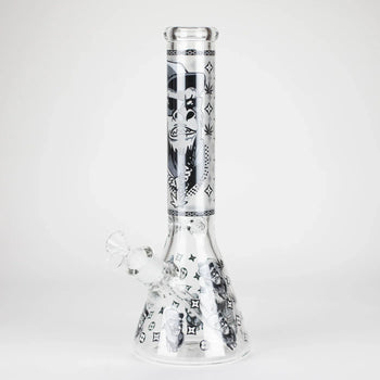 14" 7mm Gorilla Designs Glow In The Dark Beaker Bong