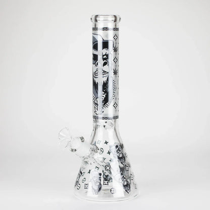 14" 7mm Gorilla Designs Glow In The Dark Beaker Bong