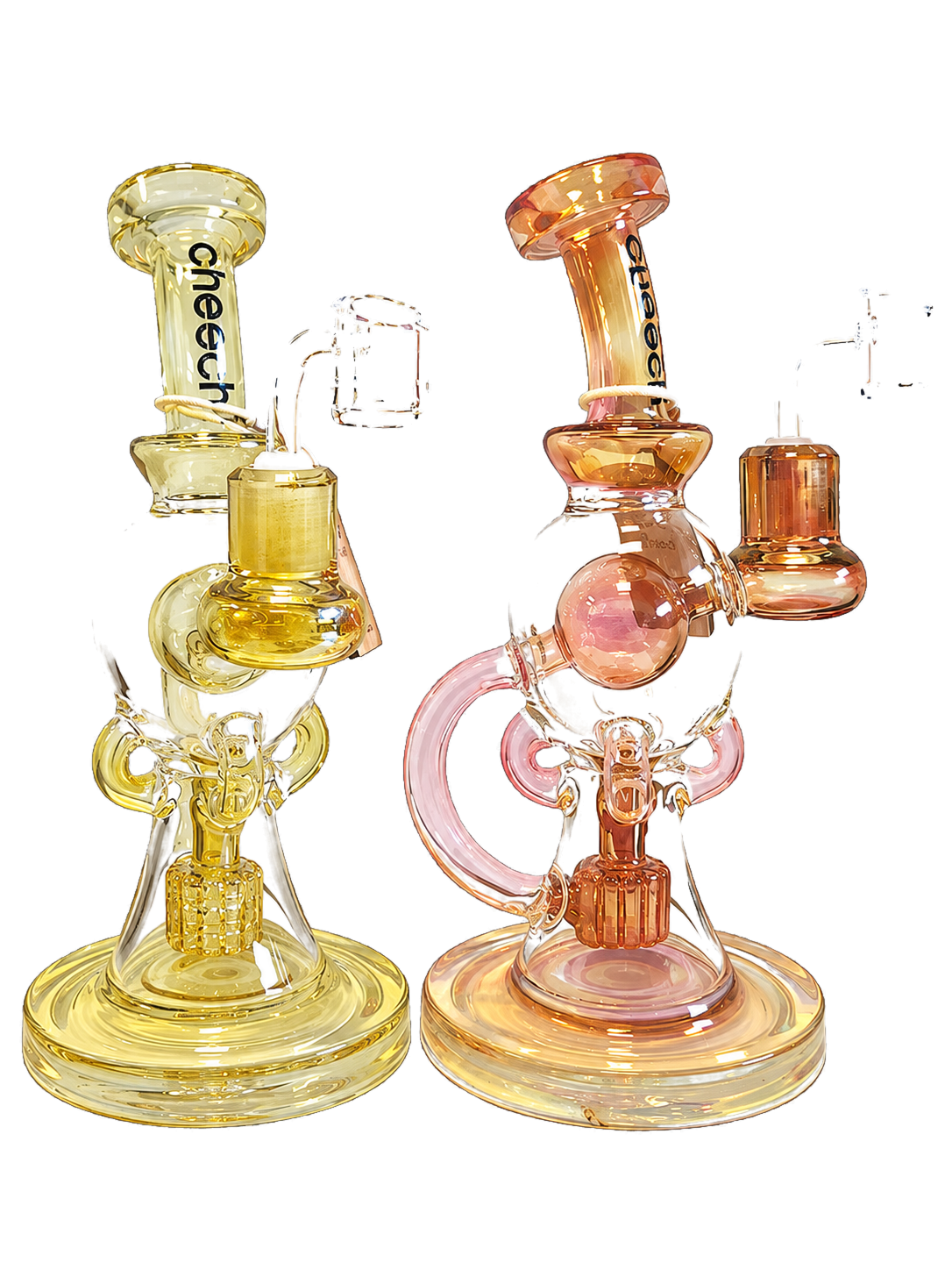 Recycleur fumé Cheech Glass 8"