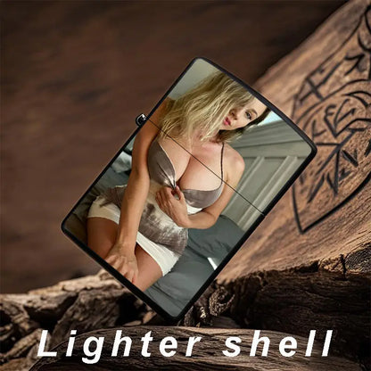 2D HD Printed Fashionable Beauty Metal Lighter Shell