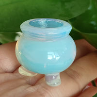 Funaya - Light Quartz Stone Tripod Incense Holder