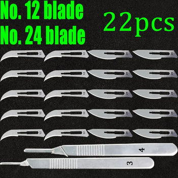 22pcs Carbon Steel Craft Blade Set