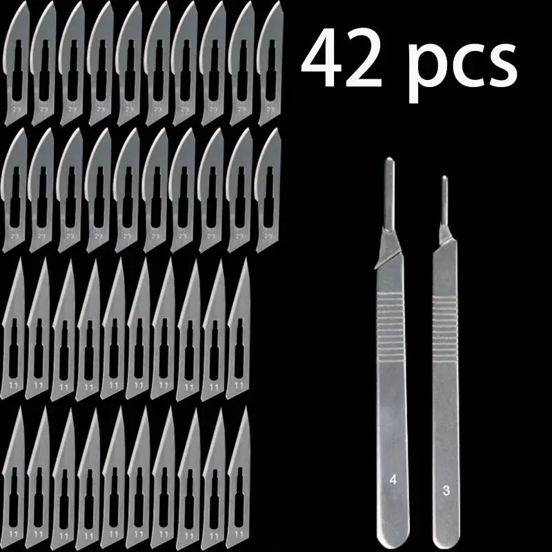 42pcs Carbon Steel Industrial Carving Knife Set