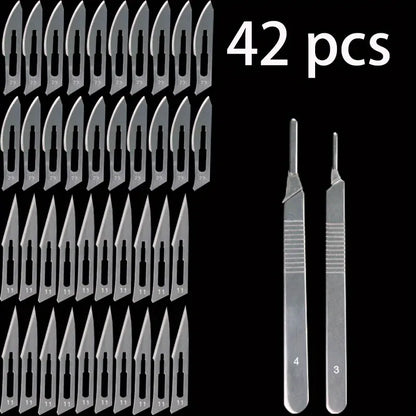 42pcs Carbon Steel Industrial Carving Knife Set
