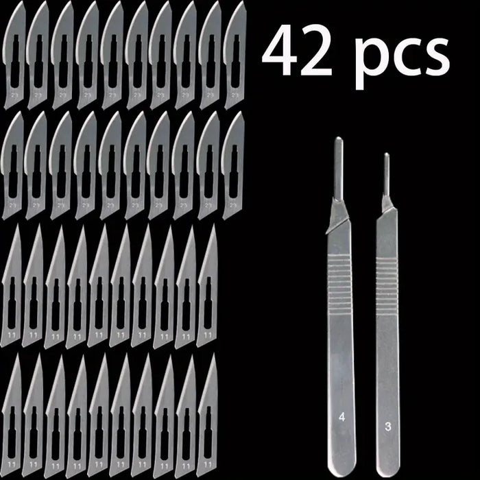 42pcs Carbon Steel Industrial Carving Knife Set