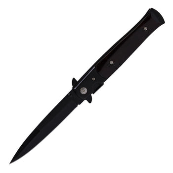 Perucci - 9" Solid Brown & Black Glossy Finish Foldable Pocket Knife