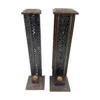 ZenN - Wooden Metal Incense Stick & Cone Burner Tower