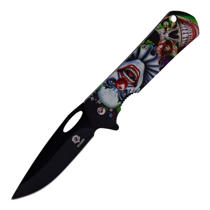 8" Laughing Terror Evil Grin Folding Knife