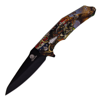 8" Ghostwood Deer Spectral Stalker Folding Grip Knife
